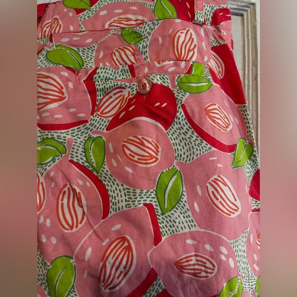 Ankle length Lilly Pulitzer pink and green pants, size 6 - Picture 2 of 6